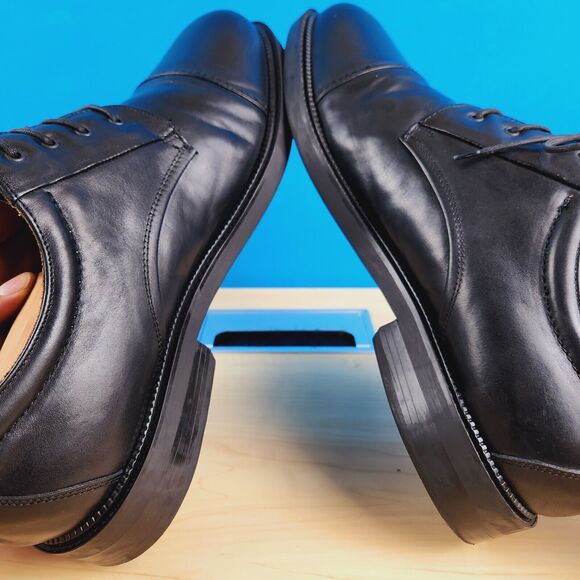 Bostonian Strada First flex Mens Size 13 Shoes Italy Derby Black Leather Cap toe main image 11